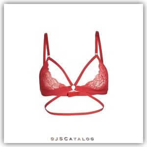 Elegant Red Lace Bralette